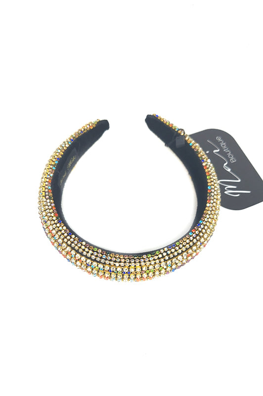 Rhinestone Colorful Embellished Wide Headband