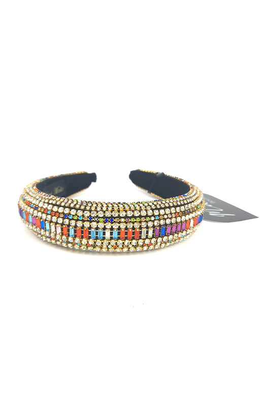 Rhinestone Colorful Embellished Wide Headband