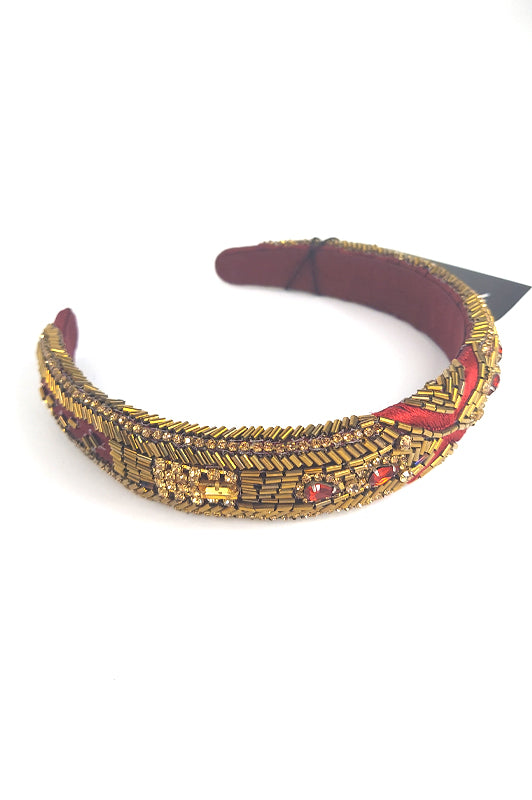 Seed Bead Embroidered Headband